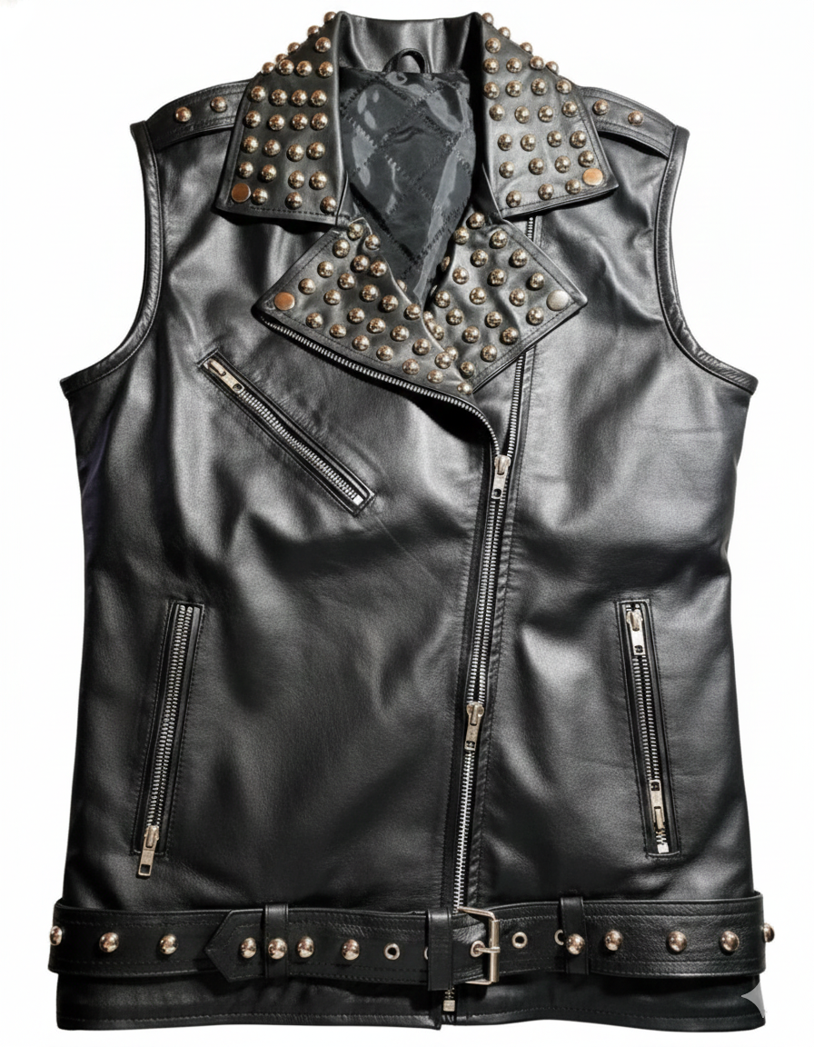 Studded Moto Vest