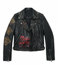 Studded Graphic Moto Jacket