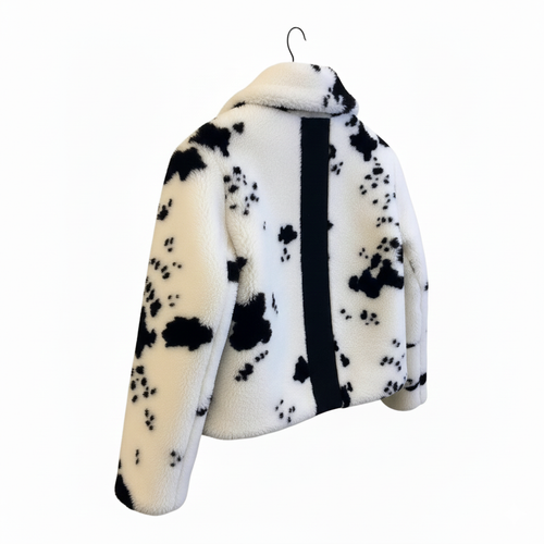 Cow Print Plush Jacket