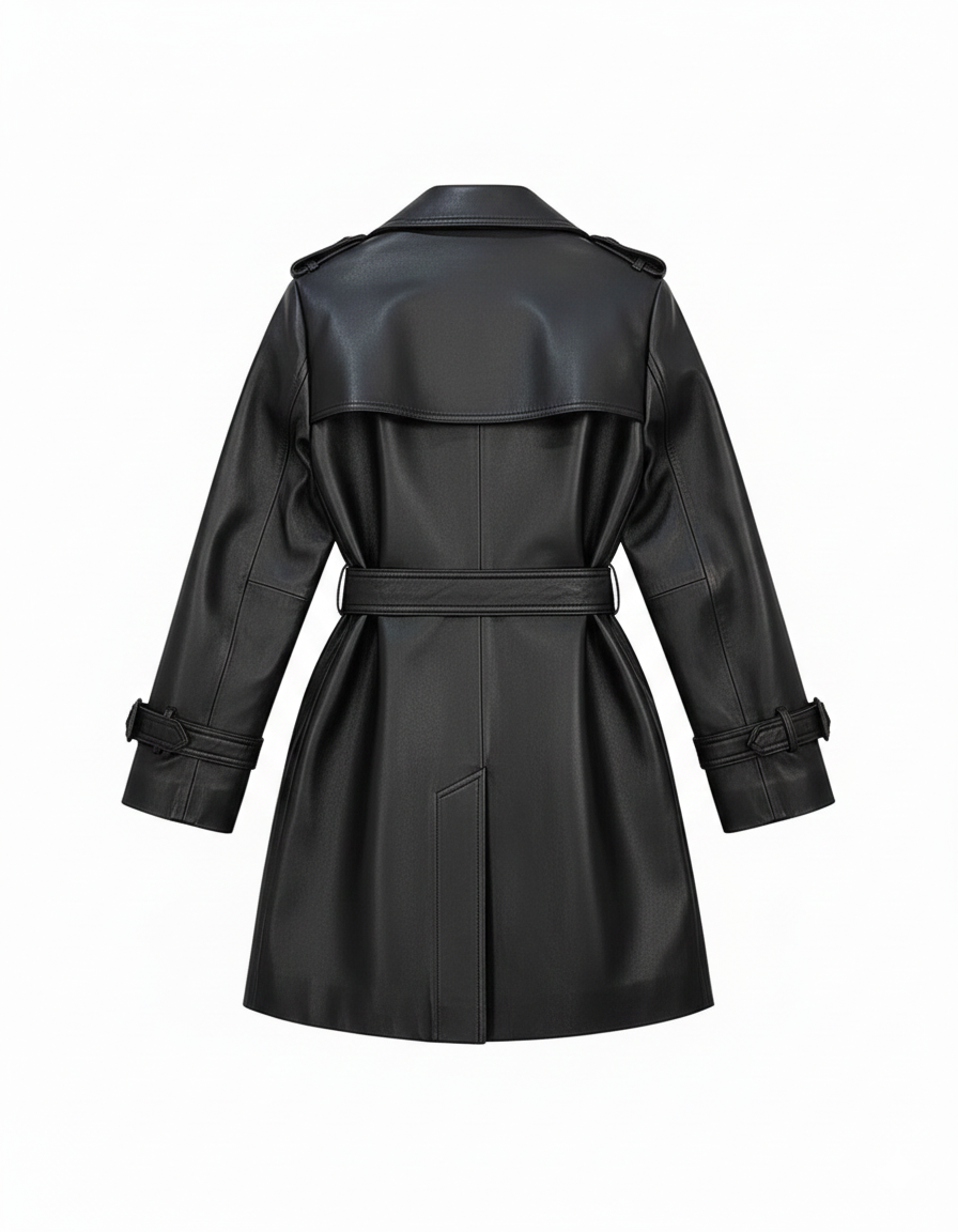 Black Belted Trench Jacket