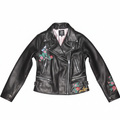 Floral Detail Moto Jacket
