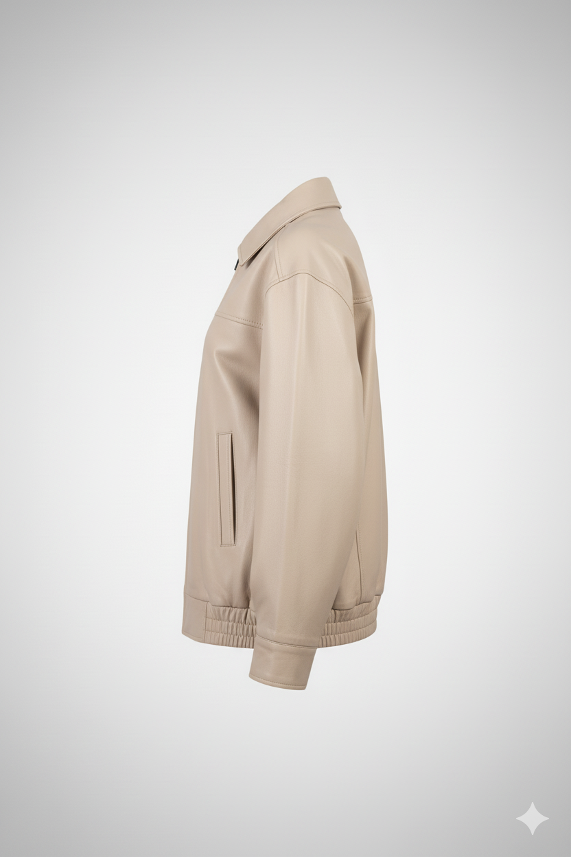 Men’s Biker Beige Jacket