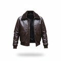 Men's dark brown Bomber Biker Style Jacket