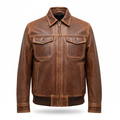 Men's Tawny Brown Bomber Style Jacket