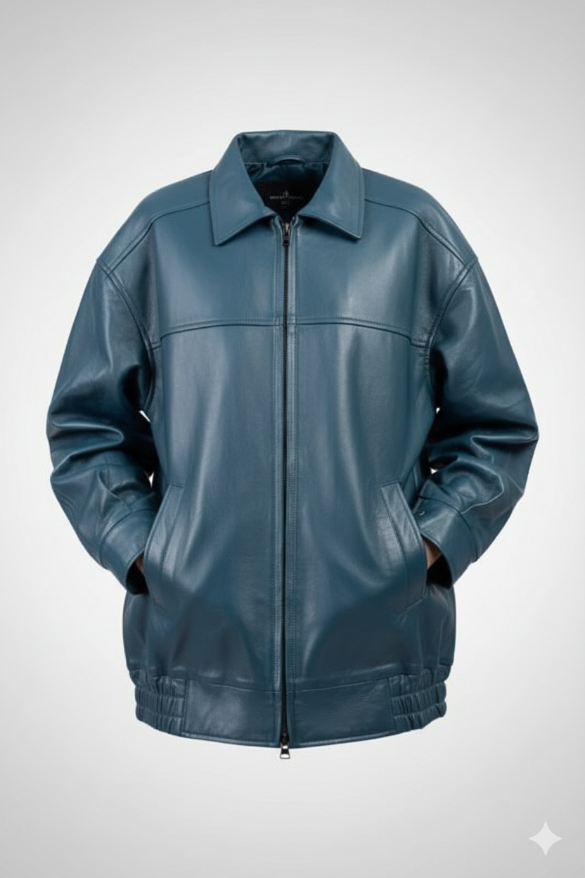 Men’s Biker  Blue Jacket