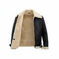 Men’s Shearling Bomber Jacket -Cream Fur