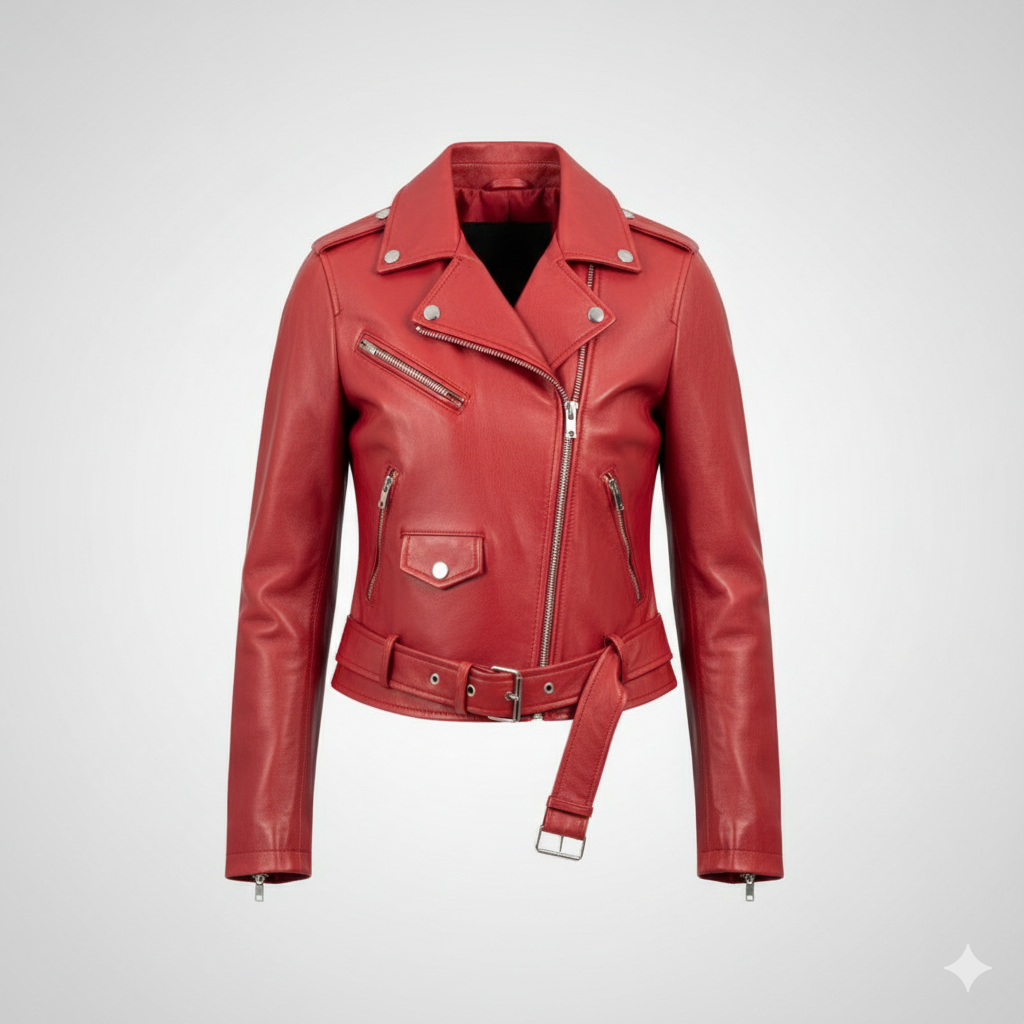 Women's cropped Red Jacket
