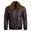 Men's reddish-brown Biker Style Jacket
