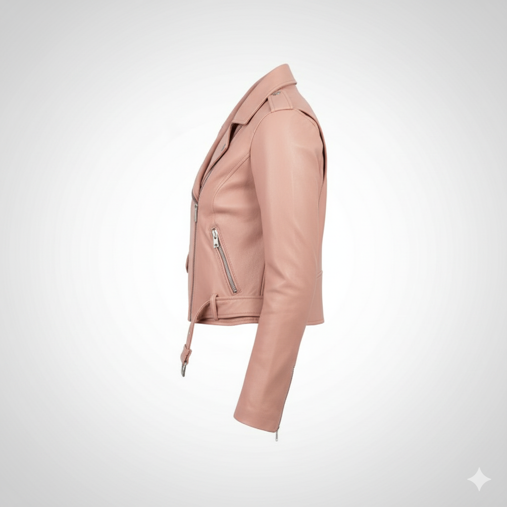 Women's cropped Pink Jacket