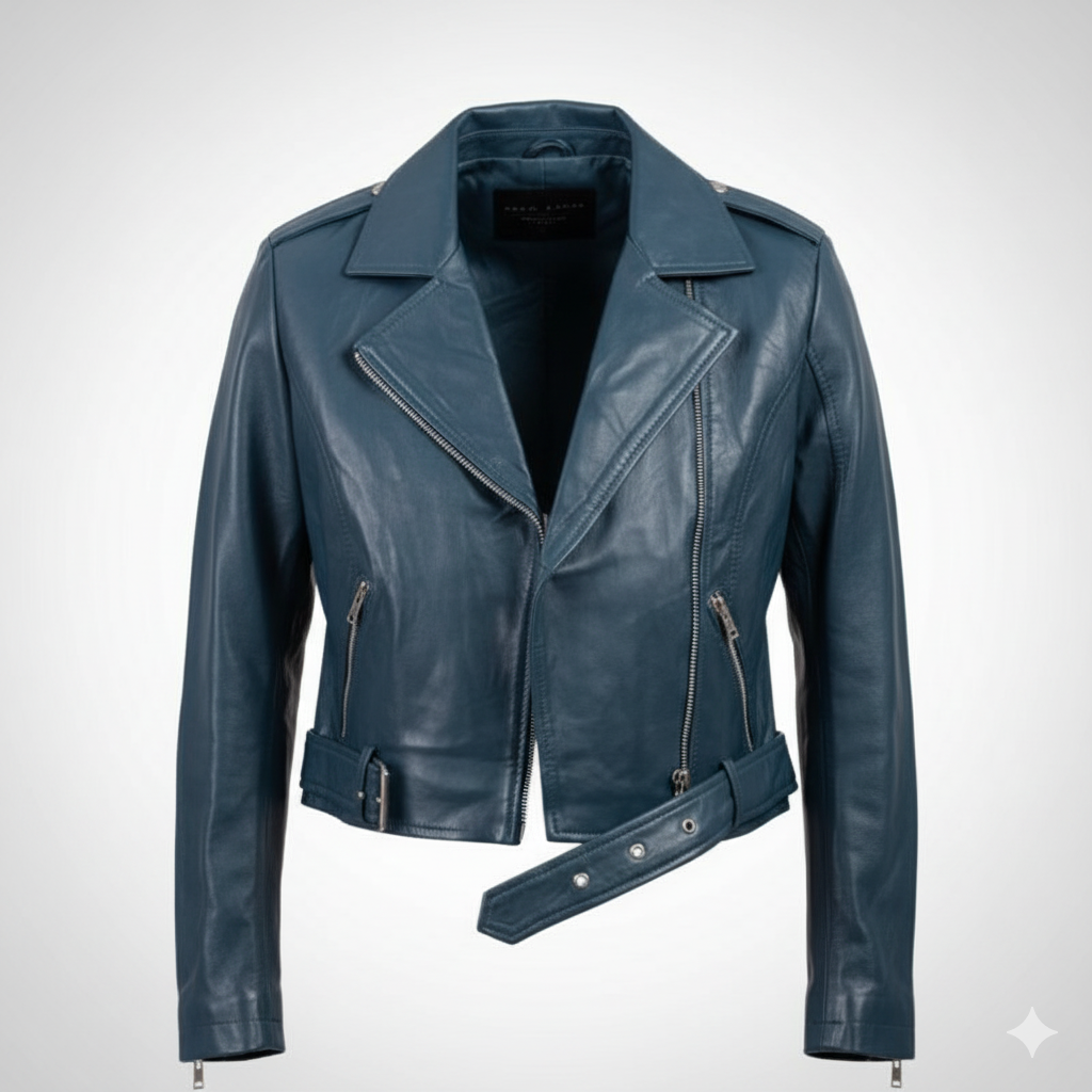 Women's Biker Blue Jacket