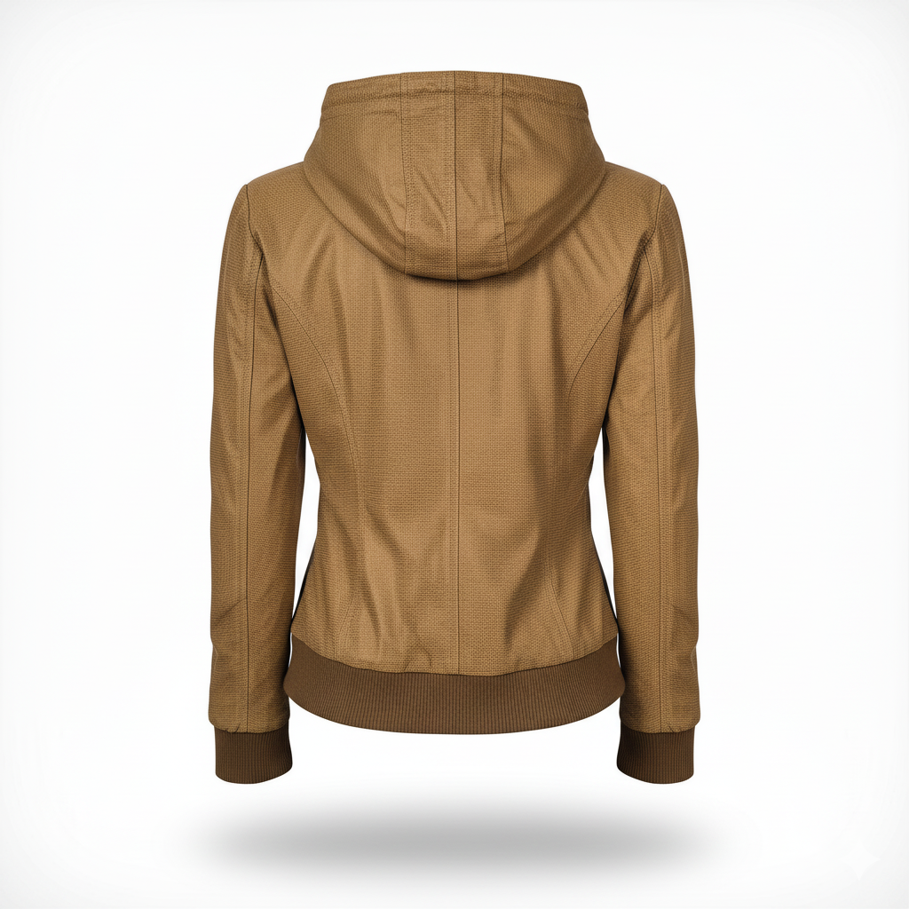 Women's Mustard-Brown Hooded Jacket