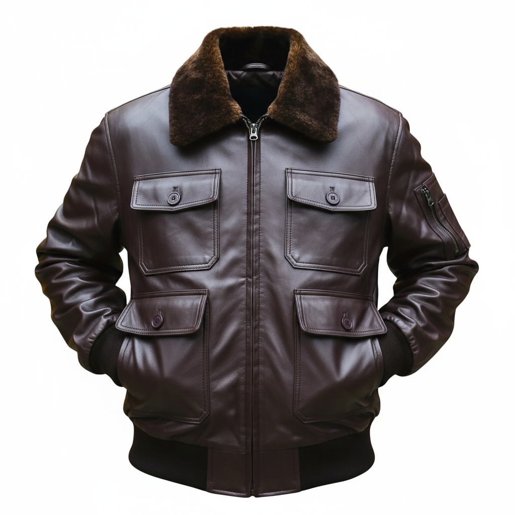 Men's Chocolate Brown AVIATOR Jacket