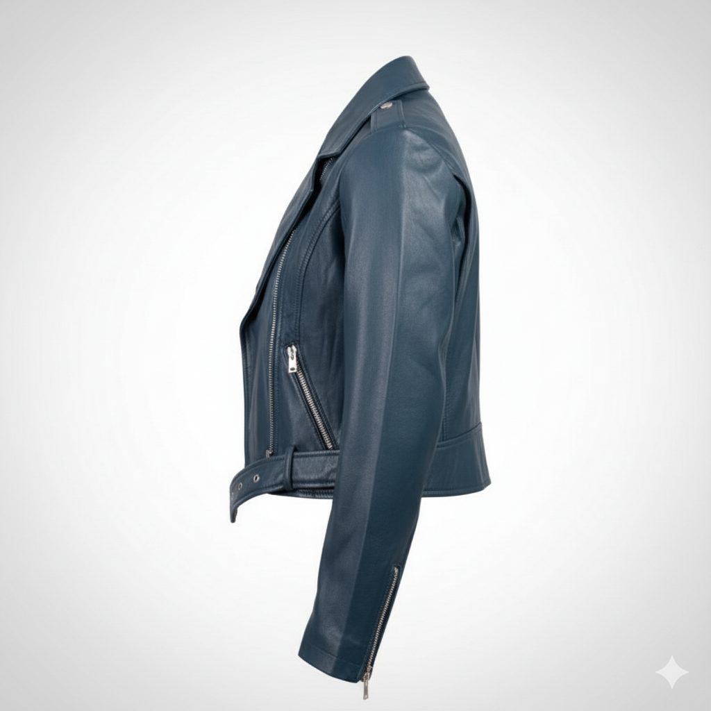 Women's Biker Blue Jacket