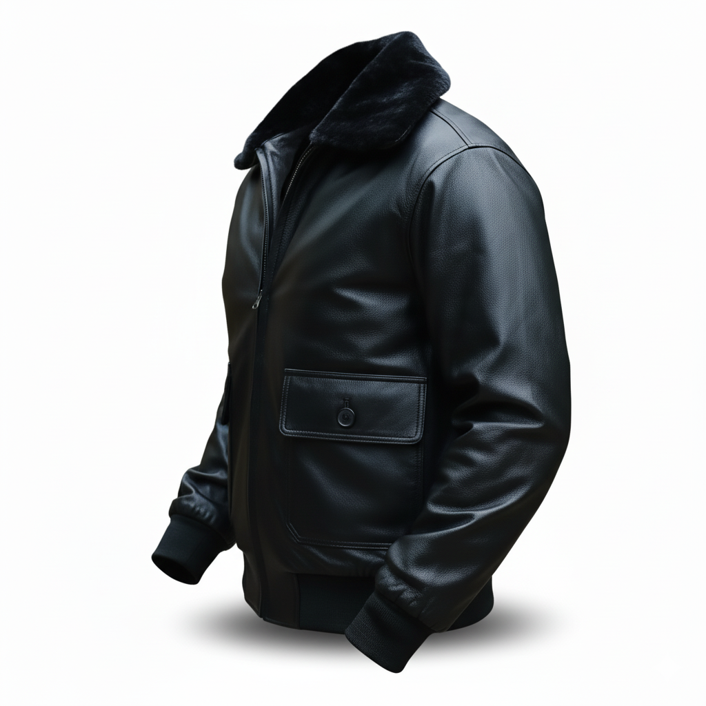 Men’s  Black Classic Biker Jacket