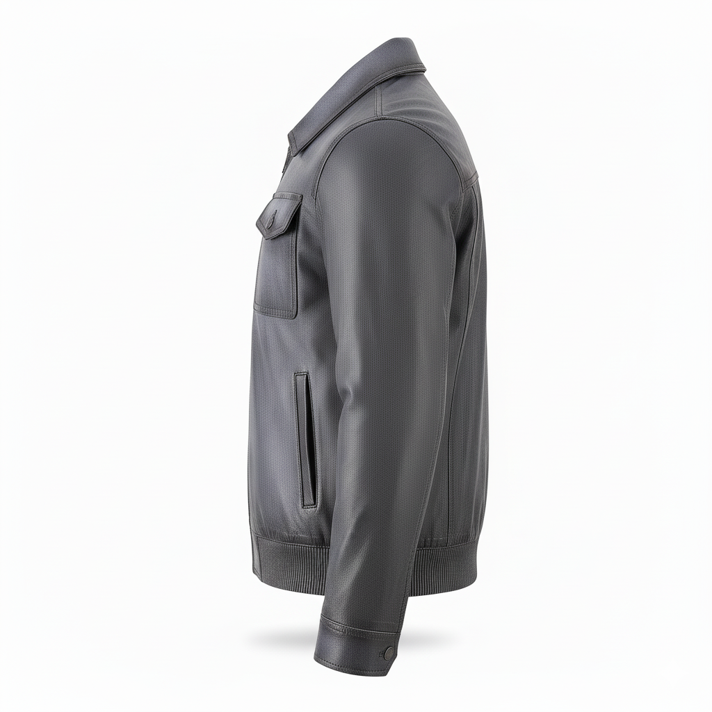 Men's dark grey bomber Style Jacket