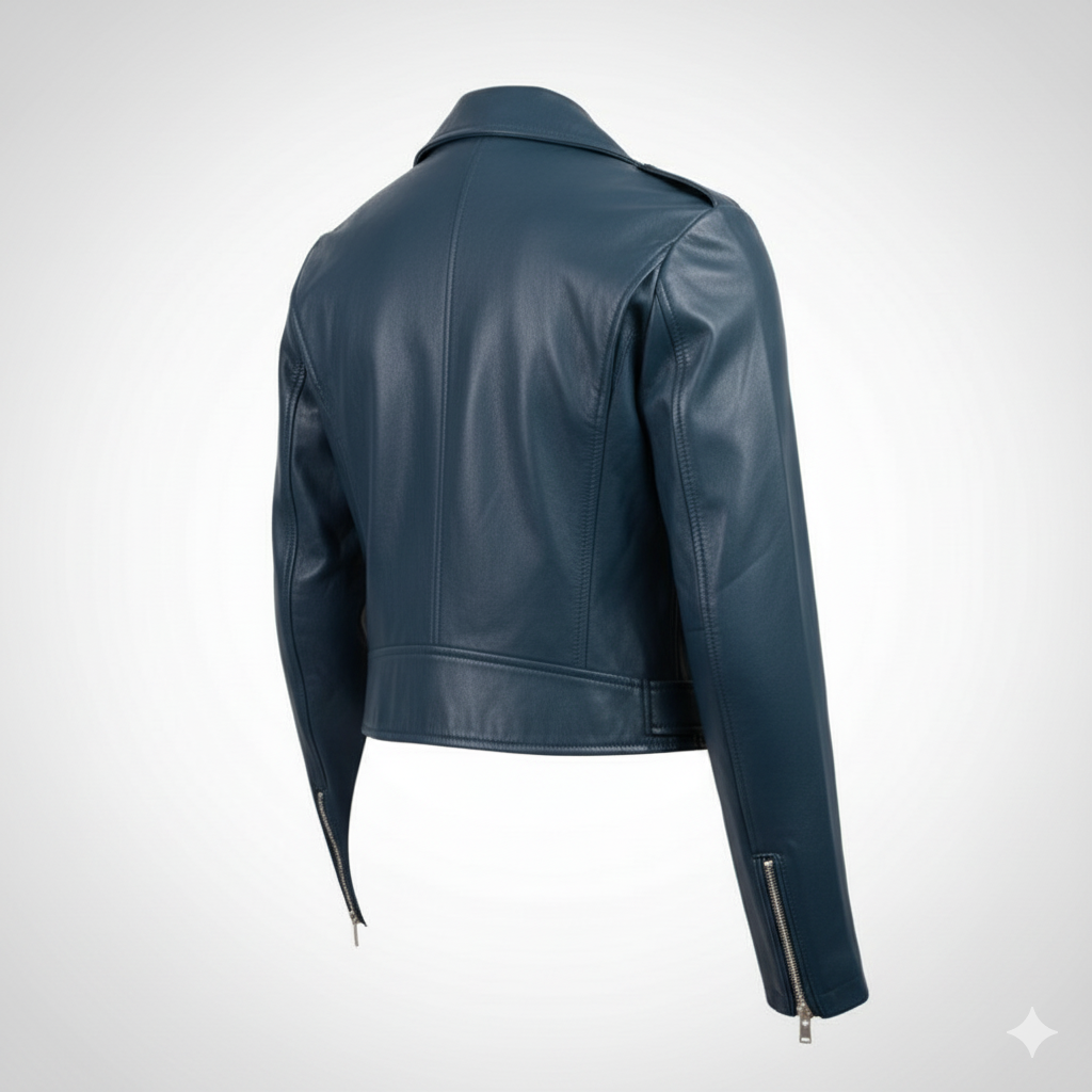 Women's Biker Blue Jacket