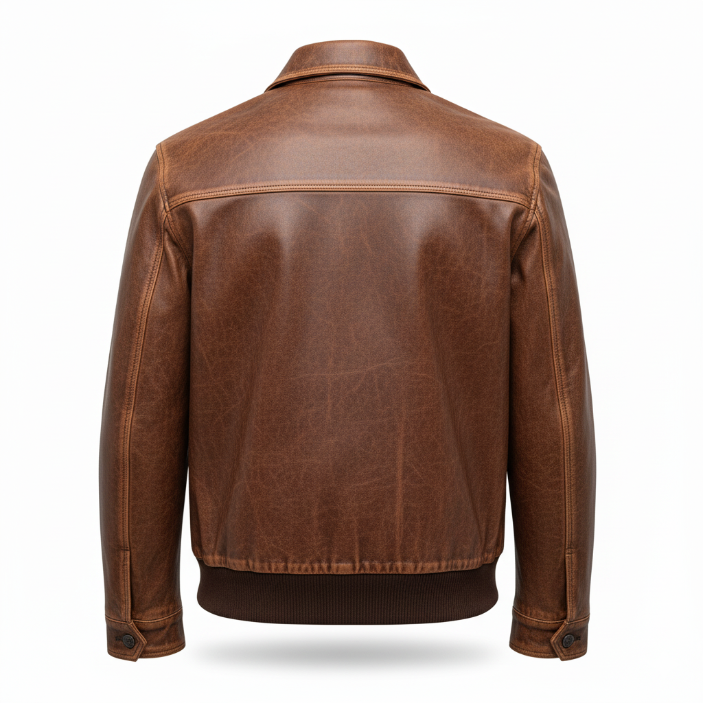 Men's Tawny Brown Bomber Style Jacket