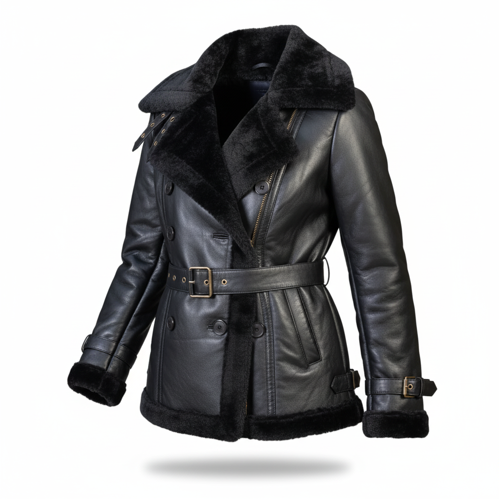 The Heritage Aviatrix - Plush Wool-Style Lined Black