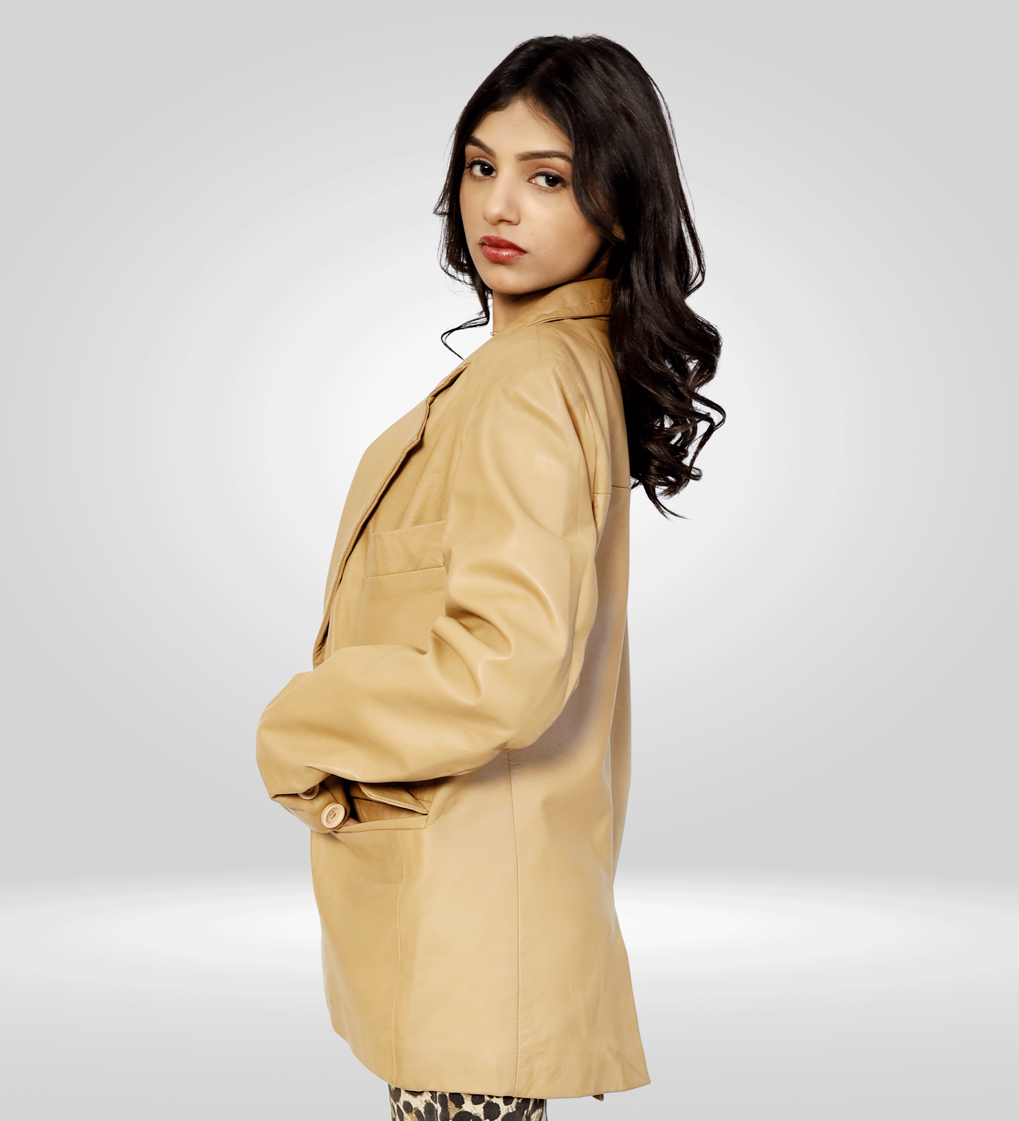 Brown Hooded Hybrid Bomber Jacket