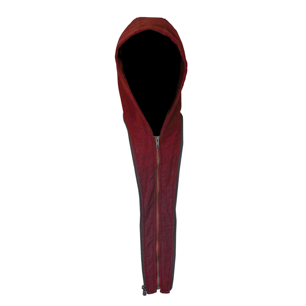 Men's Deep Red  Hoodie Bombar Tan Wax Jacket