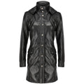 Women’s Black Full-Option Coat with Removable Hood